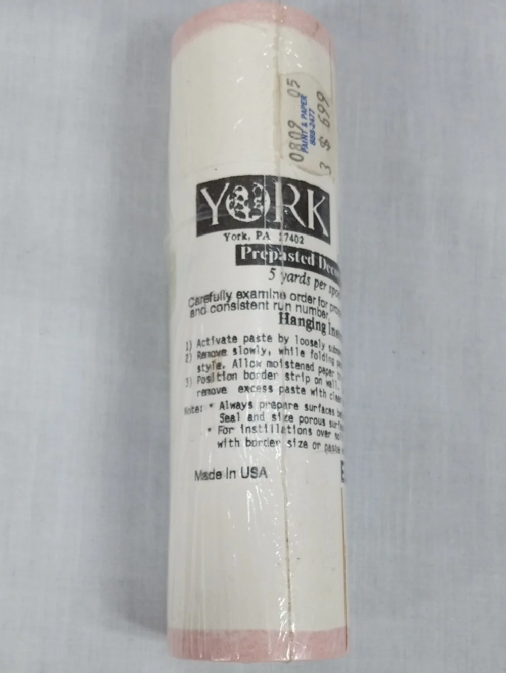 York Wallpaper Border Rolls Pink Floral Trim - Set of 11